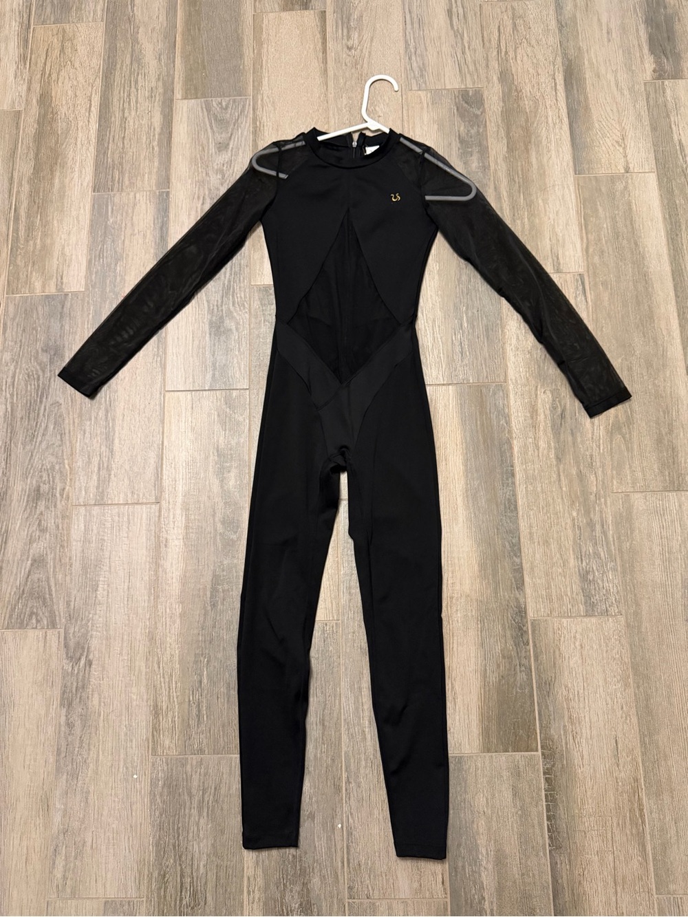 Zasuwa Women's Black Long-Sleeve see through jumpsuit